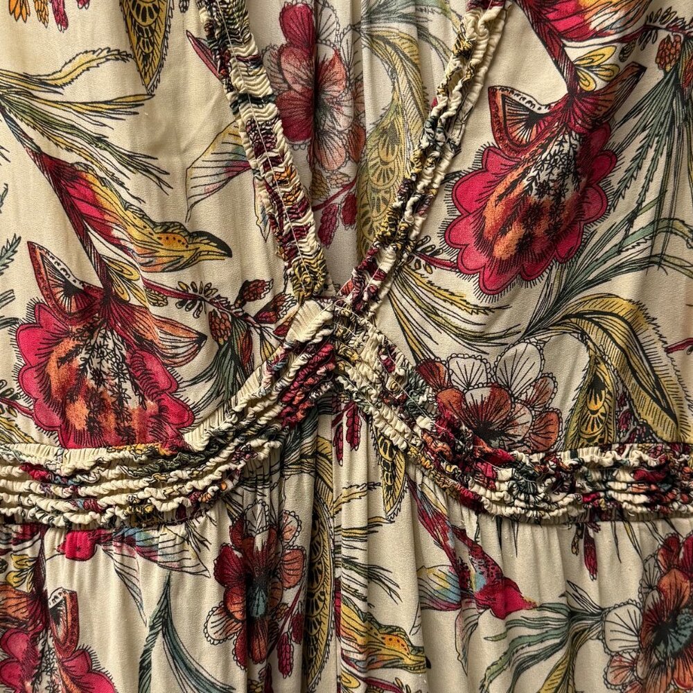 Free People Floral Sleeveless Dress - Red and Cream - Picture 4 of 5
